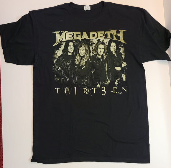 Megadeath Thirteen T-Shirt Front and Back Design Men's Large