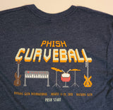 Phish Curveball 2018 Arcade Adult T-Shirt Small Gray NEW