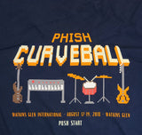 Phish Curveball 2018 Arcade Youth T-Shirt Blue NEW