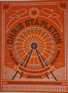 Chris Stapleton Poster, Ferris wheel, 06/28/2018 Darien Lake Preforming Arts Center, New York
