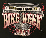 2011, 70th Annual Bike Week Daytona Beach, FL Large Eagle T-Shirt Double Sided