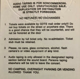 Grateful Dead New Years Eve Ticket Unused December 31, 1990 Oakland Coliseum