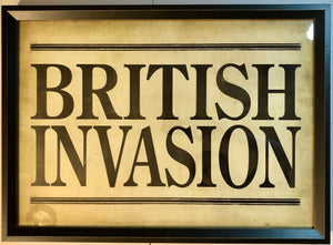 British Invasion Art Poster Board in Frame