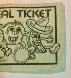 Vintage Grateful Dead Skeleton Backstage Guest Pass Rare and Meal Ticket