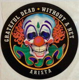 Grateful Dead "Without a Net" 5x5 Clown Sticker Vintage