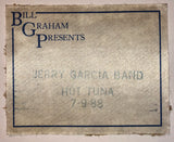 Jerry Garcia Band and Hot Tuna 1988 Label and 2 Meal Tickets
