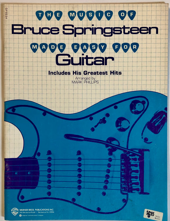 Vintage The Music of Bruce Springsteen Guitar Book (Music Notation and Chords)