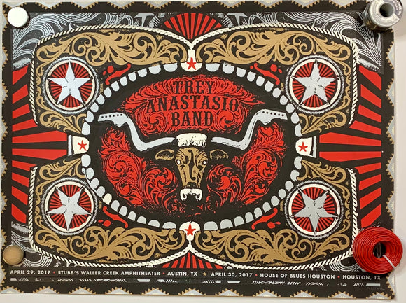 Trey Anastasio Band TAB, Houston, Texas April 29th, 2017 Poster #151 (Read Condition)