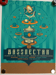 Bass Nectar "Music is the Drug" Poster,  Atlantic City, N.J.  April 27 & 28, 2017 #152