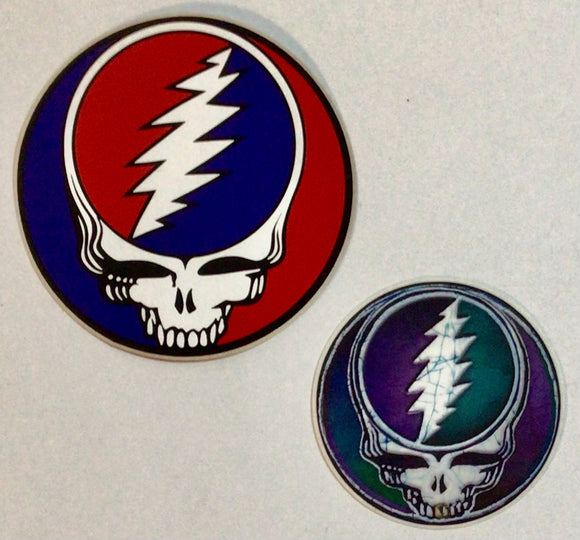 Grateful Dead Lot of 2 Steal Your Face Stickers