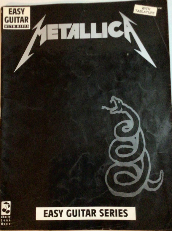 Metallica Black Album Easy Guitar Tablature and Sheet Music Book (Used)