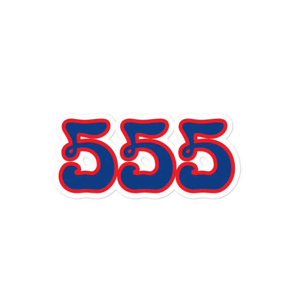 555 Blue Sticker