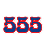 555 Blue Sticker