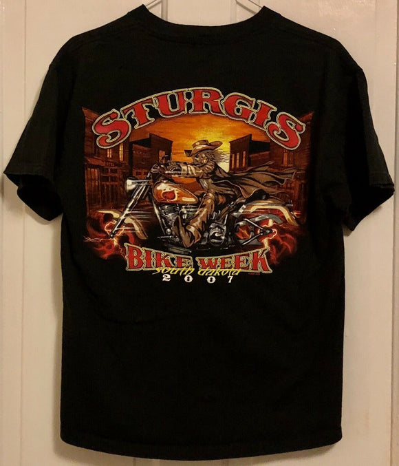 2007 Sturgis Bike Week T-shirt Black Adult Medium Harley Davidson